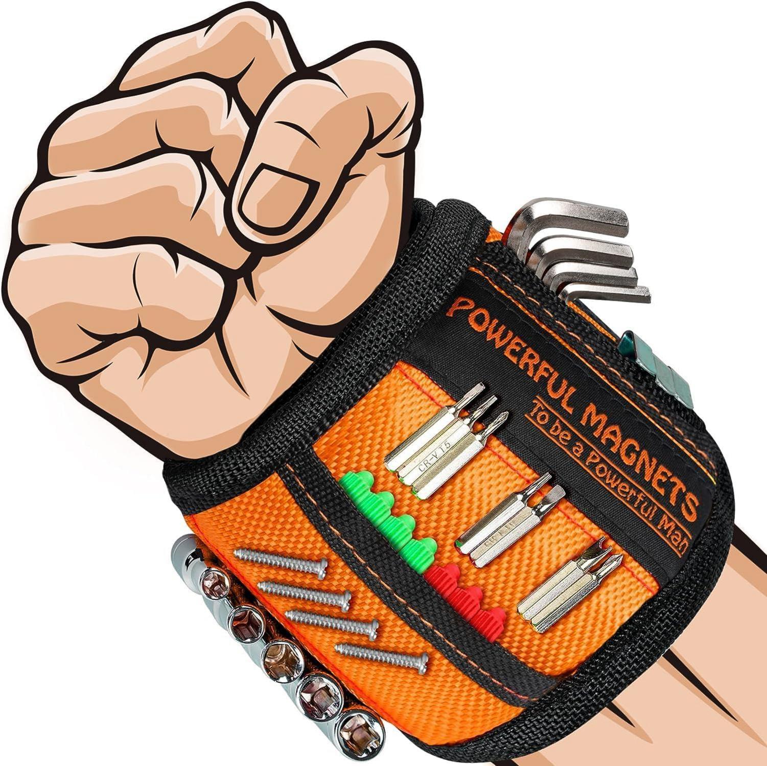 Magnetarmband Handwerker Geschenk Orange 15 Magnete