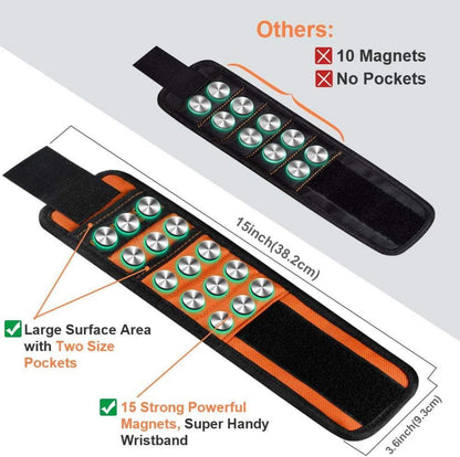 Magnetarmband Handwerker Geschenk Orange 15 Magnete