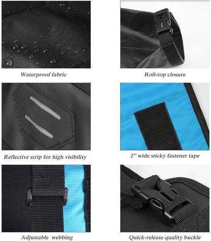Lixada Wasserdichte Fahrrad Lenkertasche 3L-7L verstellbar