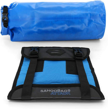 Lixada Wasserdichte Fahrradlenkertasche mit Rollverschluss 3L-7L Blau