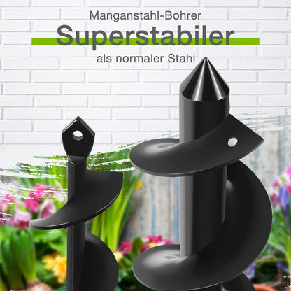 Gartenbohrer Erdbohrer Set 8x30cm 4x22cm WORKPRO