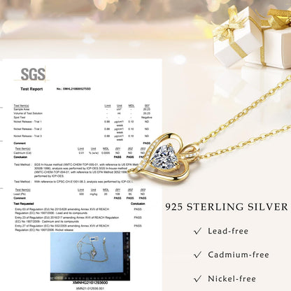 Damen Herzkette 925 Silber Rosegold Halskette Geschenk Hypoallergen