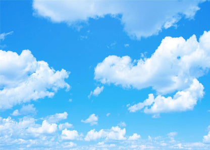 RUINI Fotohintergrund Blauer Himmel Weiße Wolken Sonnenschein 2,1x1,5m