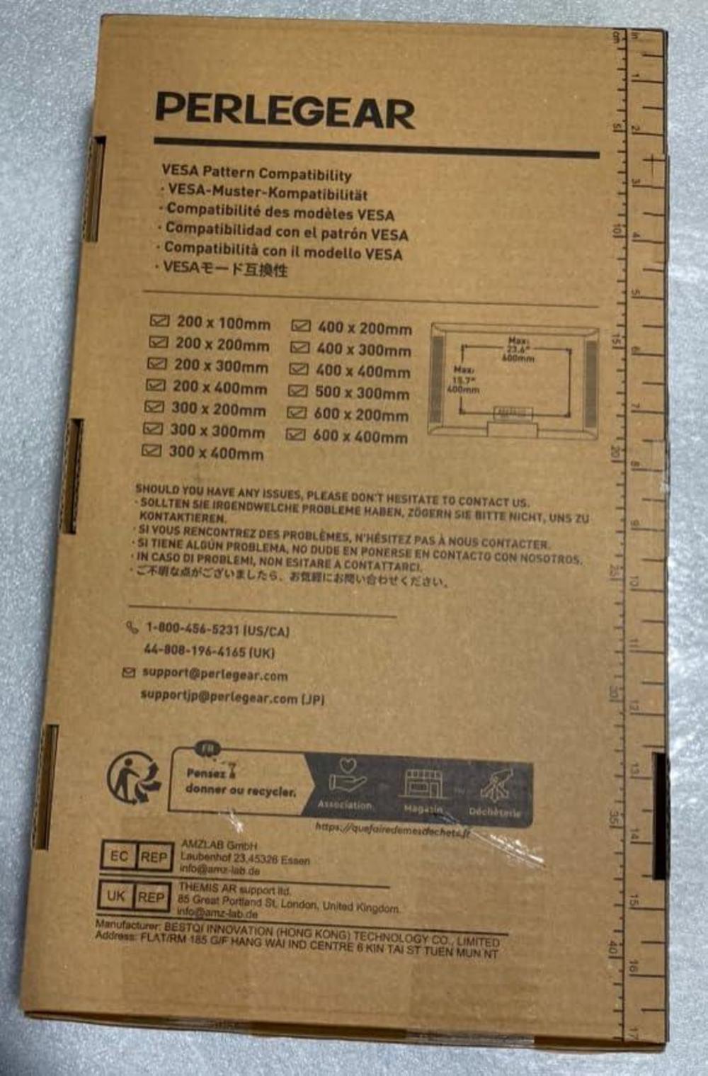 Perlegear TV Wandhalterung für 37-82 Zoll Bildschirme - Schwenkbar Neigbar Universal TV Halterung - Max VESA 600x400mm Schwarz