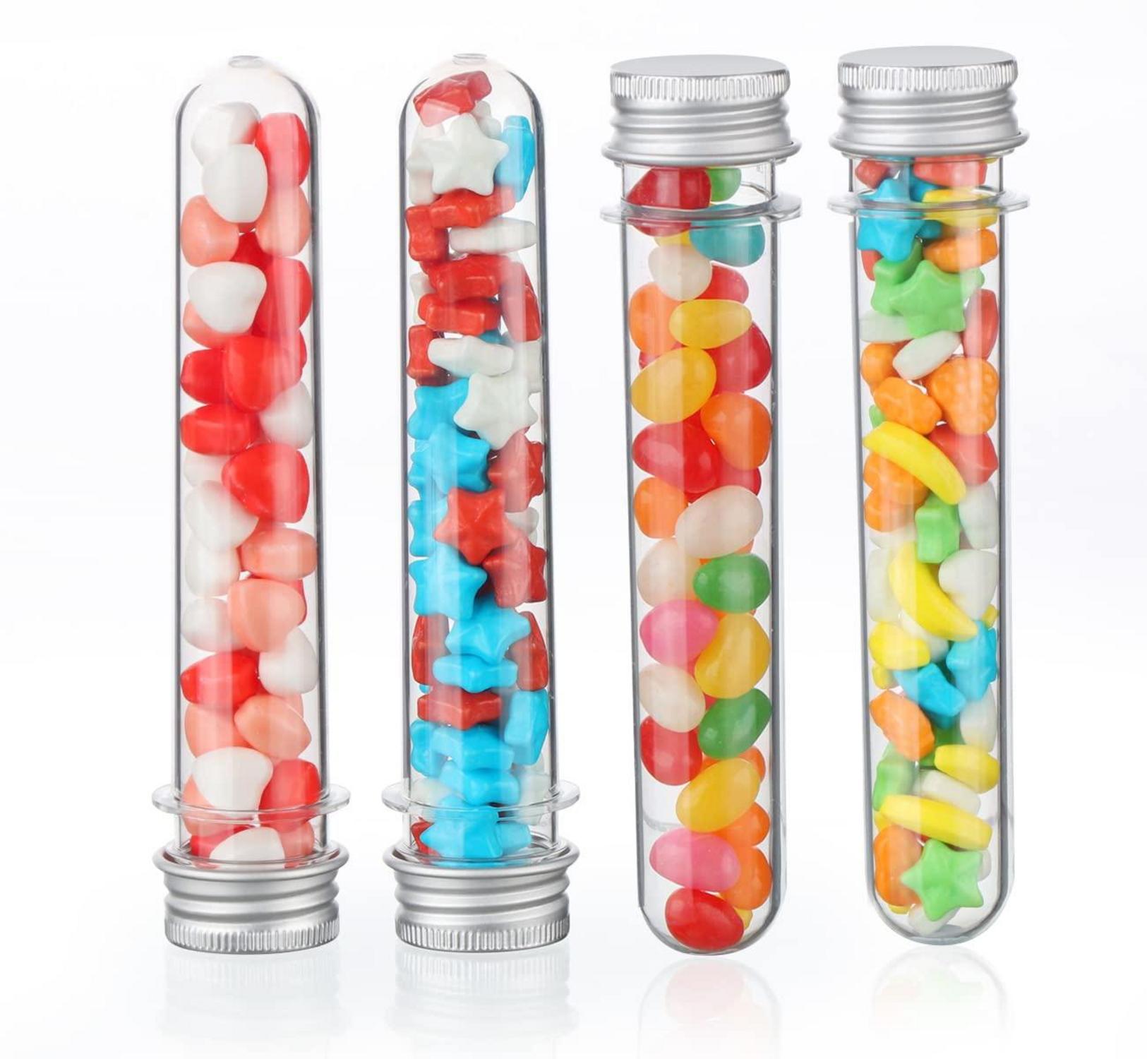 30x Kunststoff Reagenzgläser mit Schraubverschluss 45ml transparent