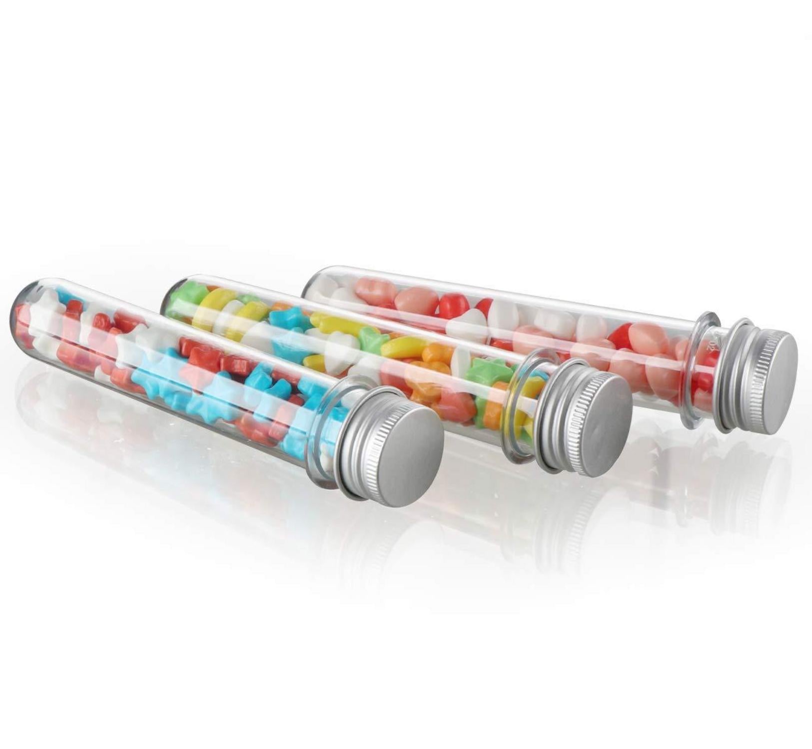 30er Kunststoff Reagenzgläse 45ml Transparent mit Schraubverschluss
