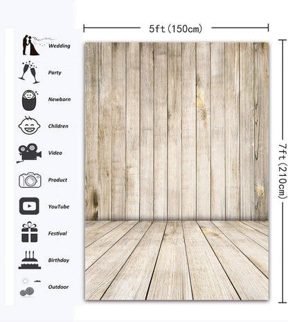 Rustikaler Holztextur Hintergrund Vintage-Stil 1,5x2,1m