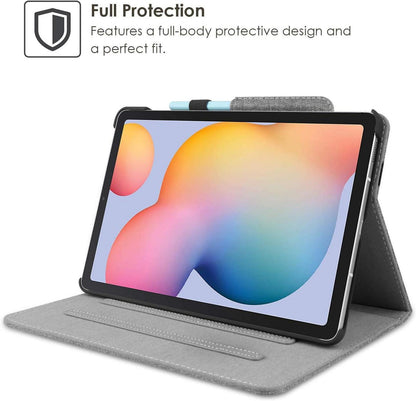 Schutzhülle Samsung Galaxy Tab S6 Lite 10.4 Zoll Leder Stand grau