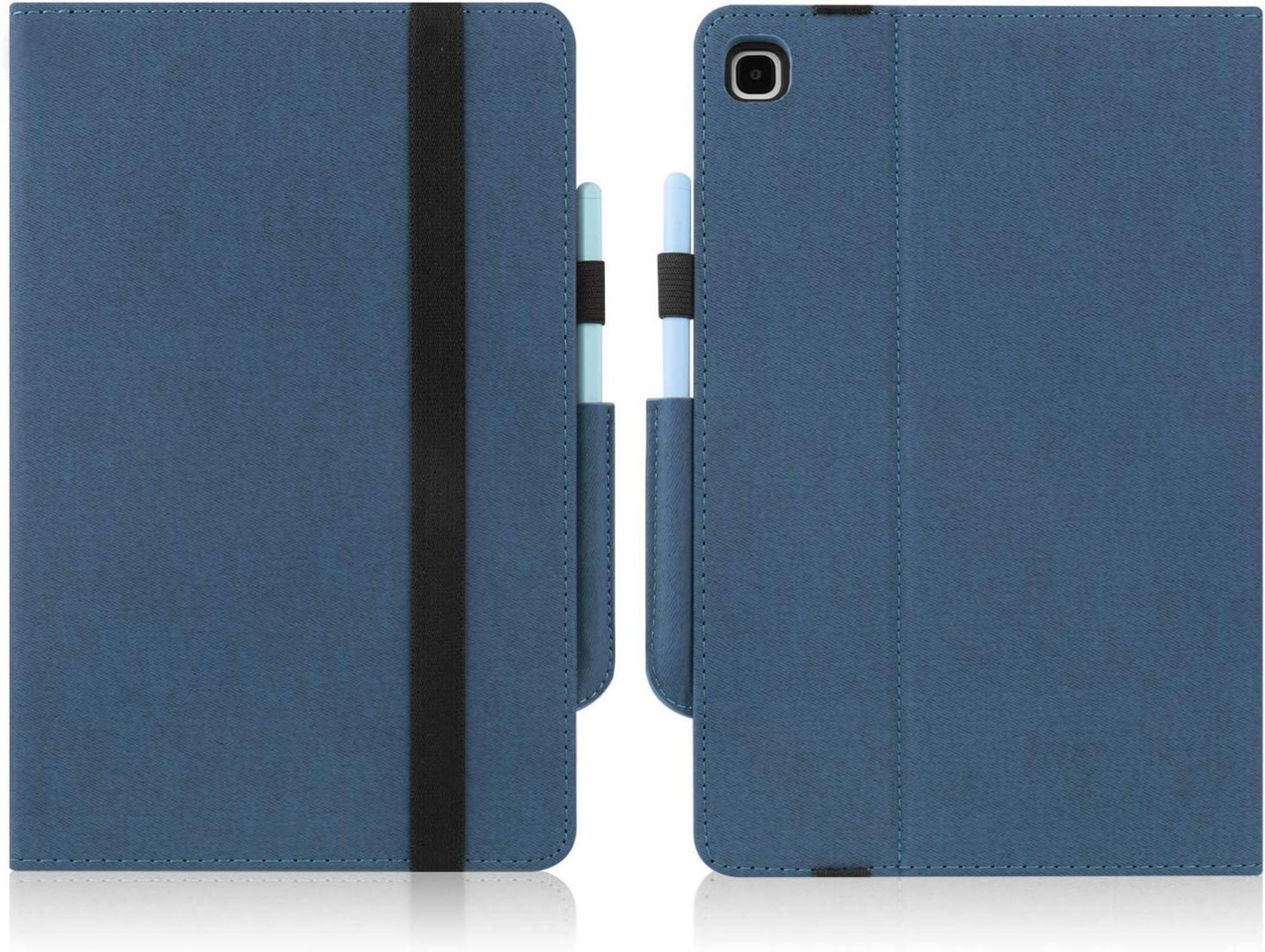 HoYiXi Samsung Galaxy Tab S6 Lite 10.4 Zoll 2022/2020 Dunkelblaue Lederhülle