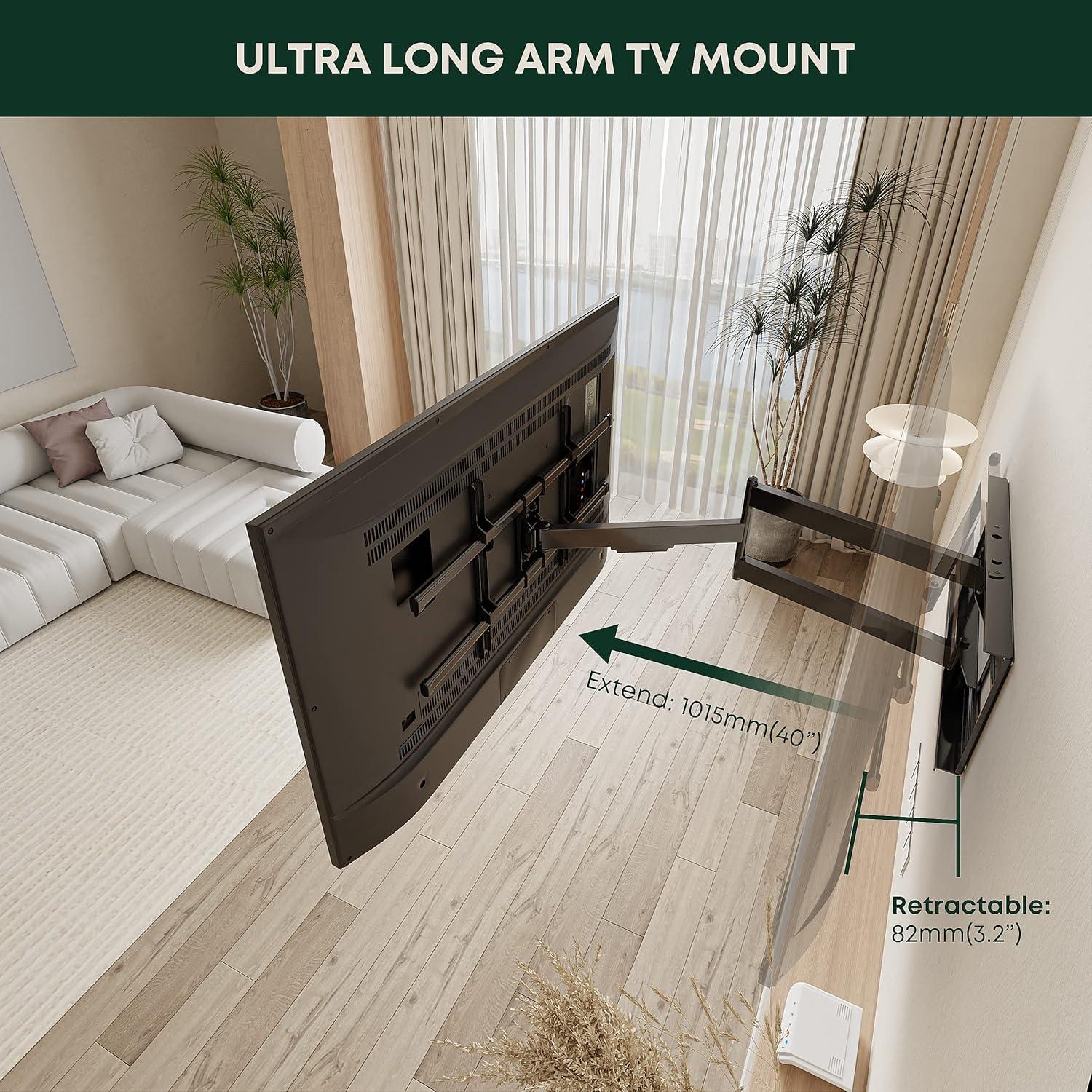 TV Wandhalterung Schwenkbar Neigbar 101cm Wandabstand VESA