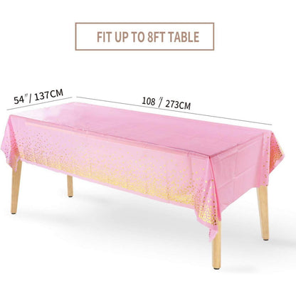 Duocute Rosa Gold Party Tischdecke, Rechteck
