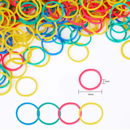 Kleine Gummibänder Regenbogenfarben 1000 Stück