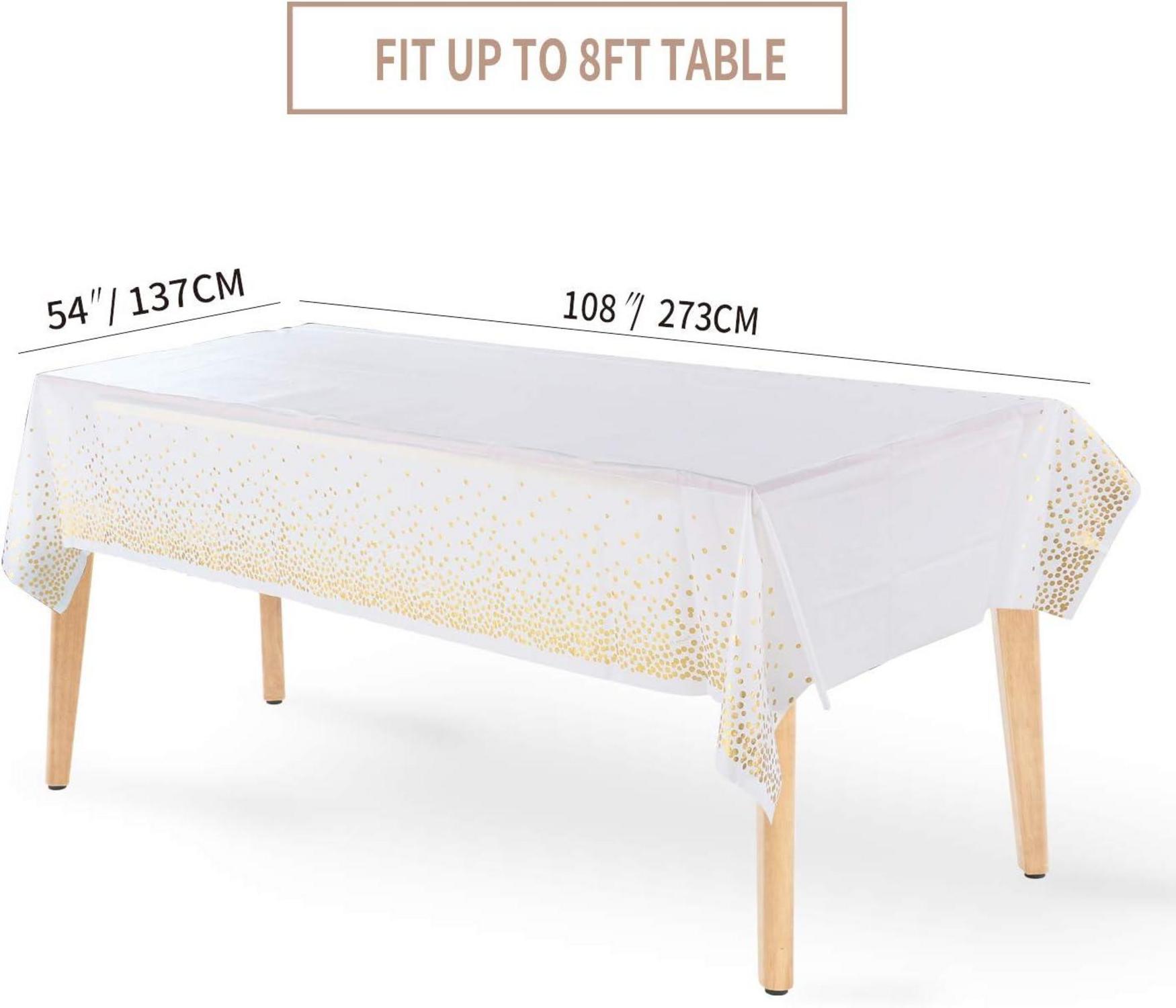 Goldene Punkte Party Tischdecke für alle Anlässe 137 cm x 274 cm (4