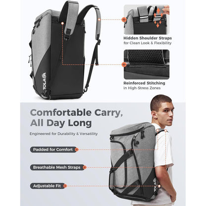 Sporttasche 47L Rucksack mit Schuhfach Nassfach Wochen