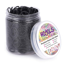 Mini schwarze Gummibänder für Haarbänder 1000 Stk. Latex-frei
