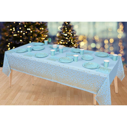 Blau Gold Partygeschirr Set 99 Stück Pappteller Servietten