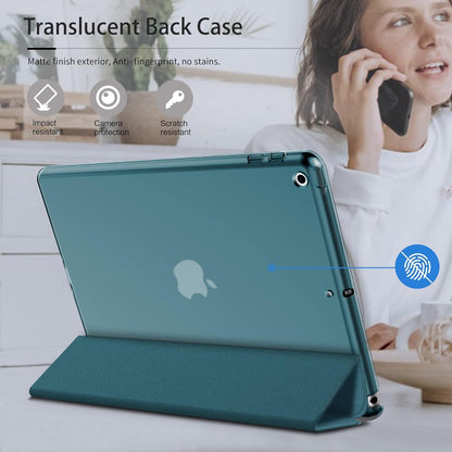 EasyAcc iPad 10.2 Zoll Hülle - Ultradünn Schutzhülle Transparent Rückseite