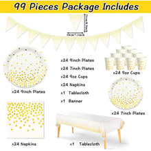 Weiß und Gold Partygeschirr Set