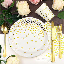 Weiß und Gold Partygeschirr Set