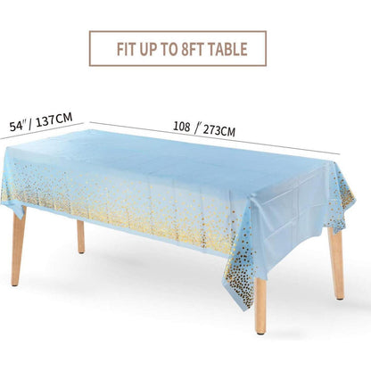 Blau Gold Party Tischdecke für Rechteck