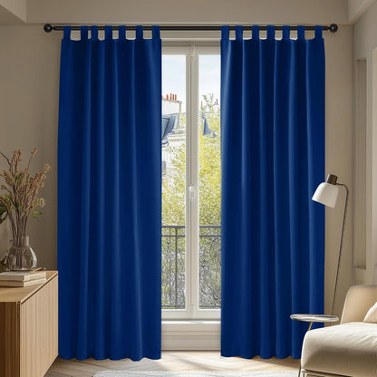 Verdunklungsvorhänge Königsblau 2er Set, 175x140 cm, Kälteschutz
