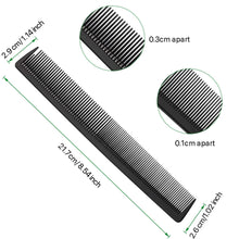 3 Stücke Karbon Fiber Haarschneidekämme Schwarz, Anti-Statik