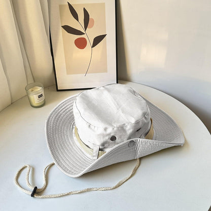 Beige Safari Sonnenhut mit UV-Schutz Anglerhut