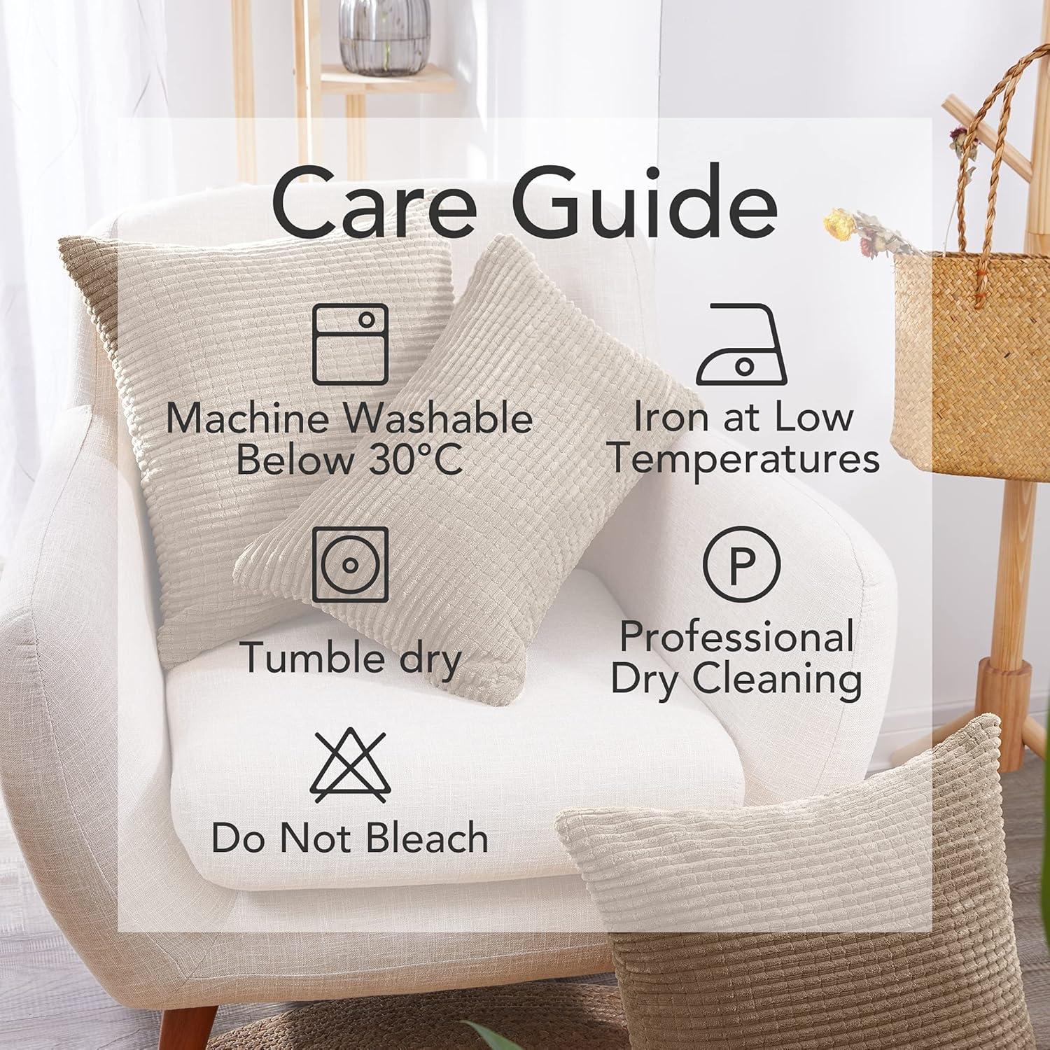 Kordsamt Kissenbezug 2er Set 55x55 cm Taupe deco Sofakissen