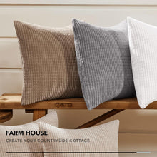 Deconovo Kissenbezug Kordsamt Taupe 60x60 cm 2er Set