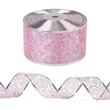 Kabelgebundenes Weihnachtsferienband - Hellrosa Swirl