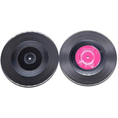 6er Set Retro Vinyl Schallplatten Untersetzer Getränke Matte