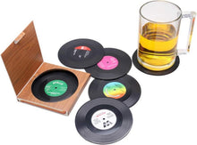 Vinyl Schallplatten Untersetzer Set Retro Stil Getränke Matte