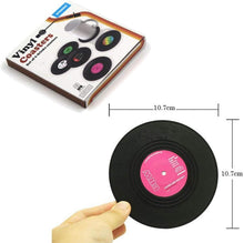 6er Set Retro Vinyl Schallplatten Untersetzer Getränke Matte