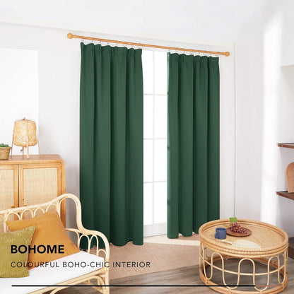 Verdunkelungsvorhänge Waldgrün 2er Set – 240x140 cm