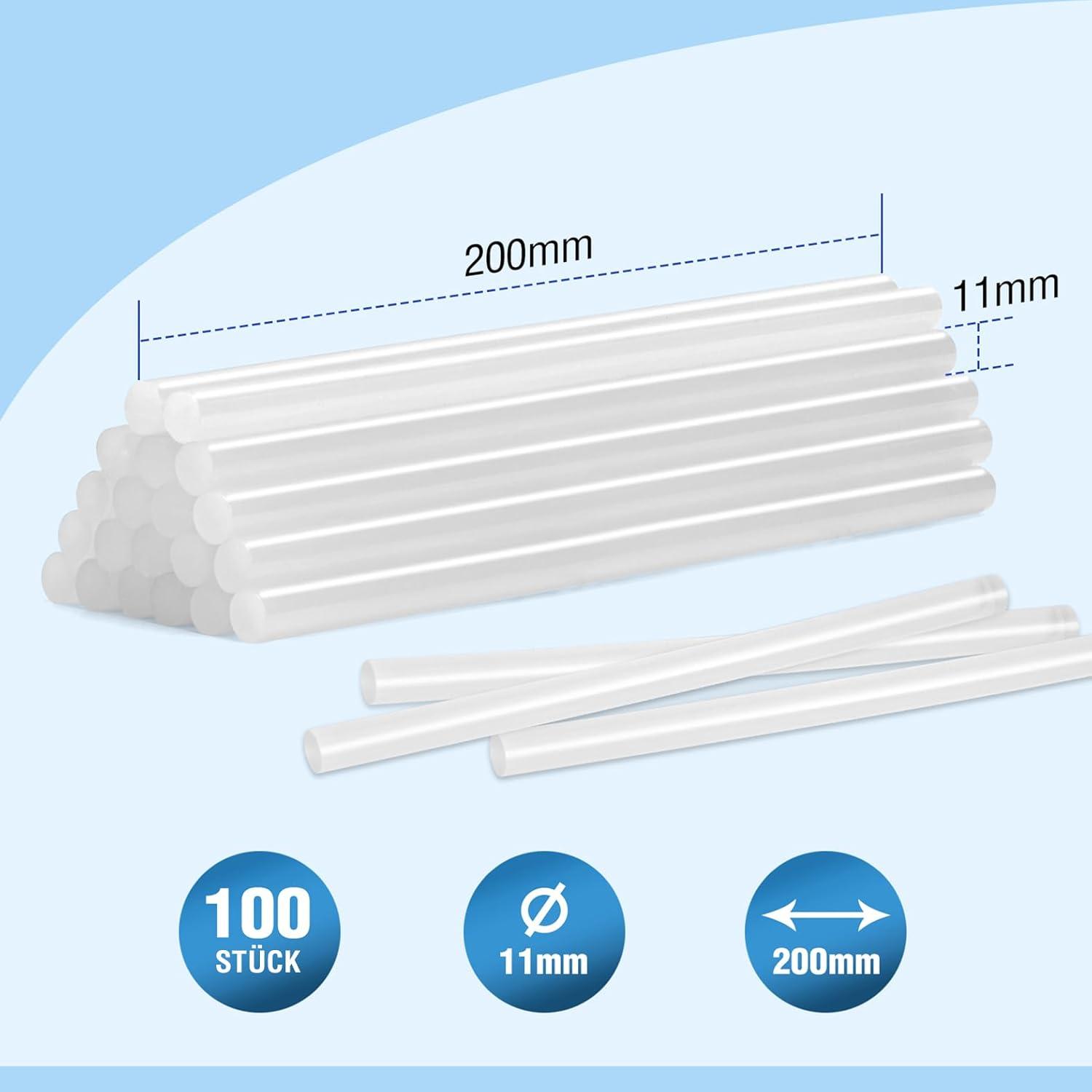 WORKPRO 100 Heißklebestifte 200x11mm transparent Universal