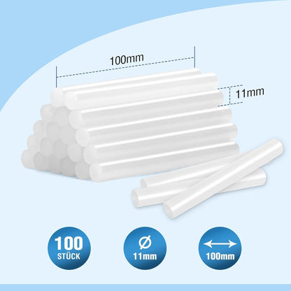 Heißklebestifte 100x11mm transparent für Heißklebepistole