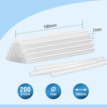 WORKPRO Heißklebestifte 7x100mm transparent 200 Stück