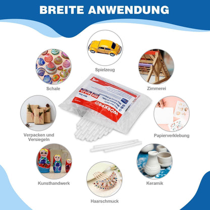 WORKPRO Heißklebestifte 7x100mm transparent 200 Stück