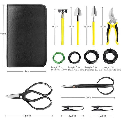 Bonsai Werkzeug Kit 13 teilig Scheren Draht Mini Werkzeuge