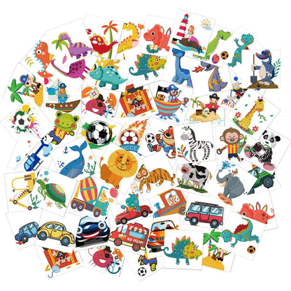96er Set Kinder Tattoos Piraten Fußball Dinosaurier Fahrzeuge Aufkleber