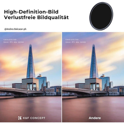 K&F Concept Nano-X 49mm ND1000 Graufilter Slim Neutral 10