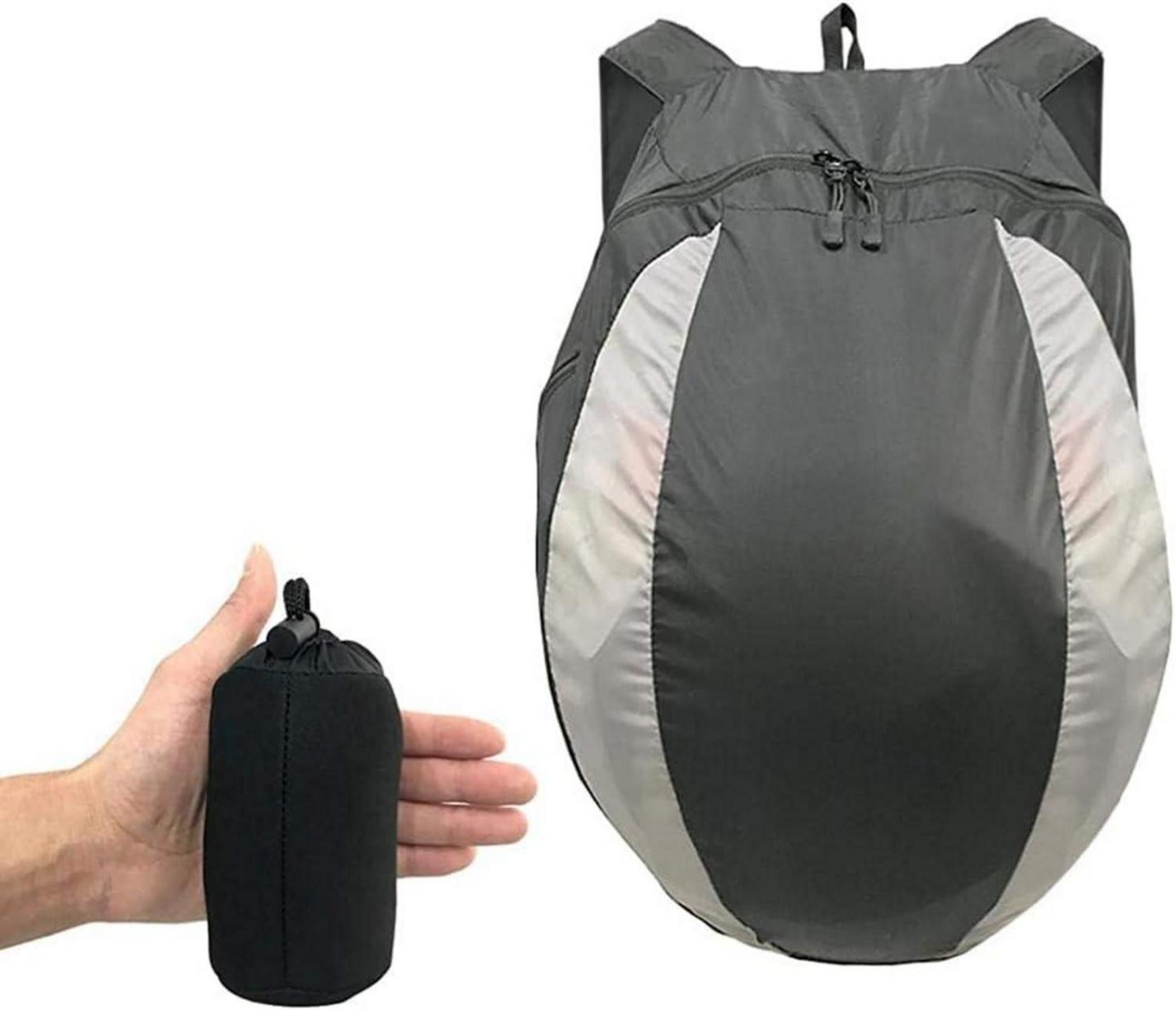 Faltbarer Helmrucksack mit Staubschutz und Aufbewahrungstasche, 28L