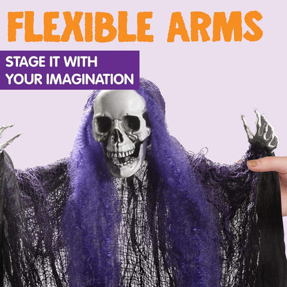 JOYIN Halloween Sensenmann Deko Set 3 Stück 90 cm Gruselig