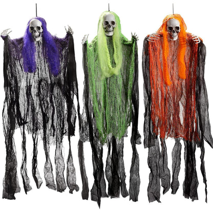 JOYIN Halloween Sensenmann Deko Set 3 Stück 90 cm Gruselig
