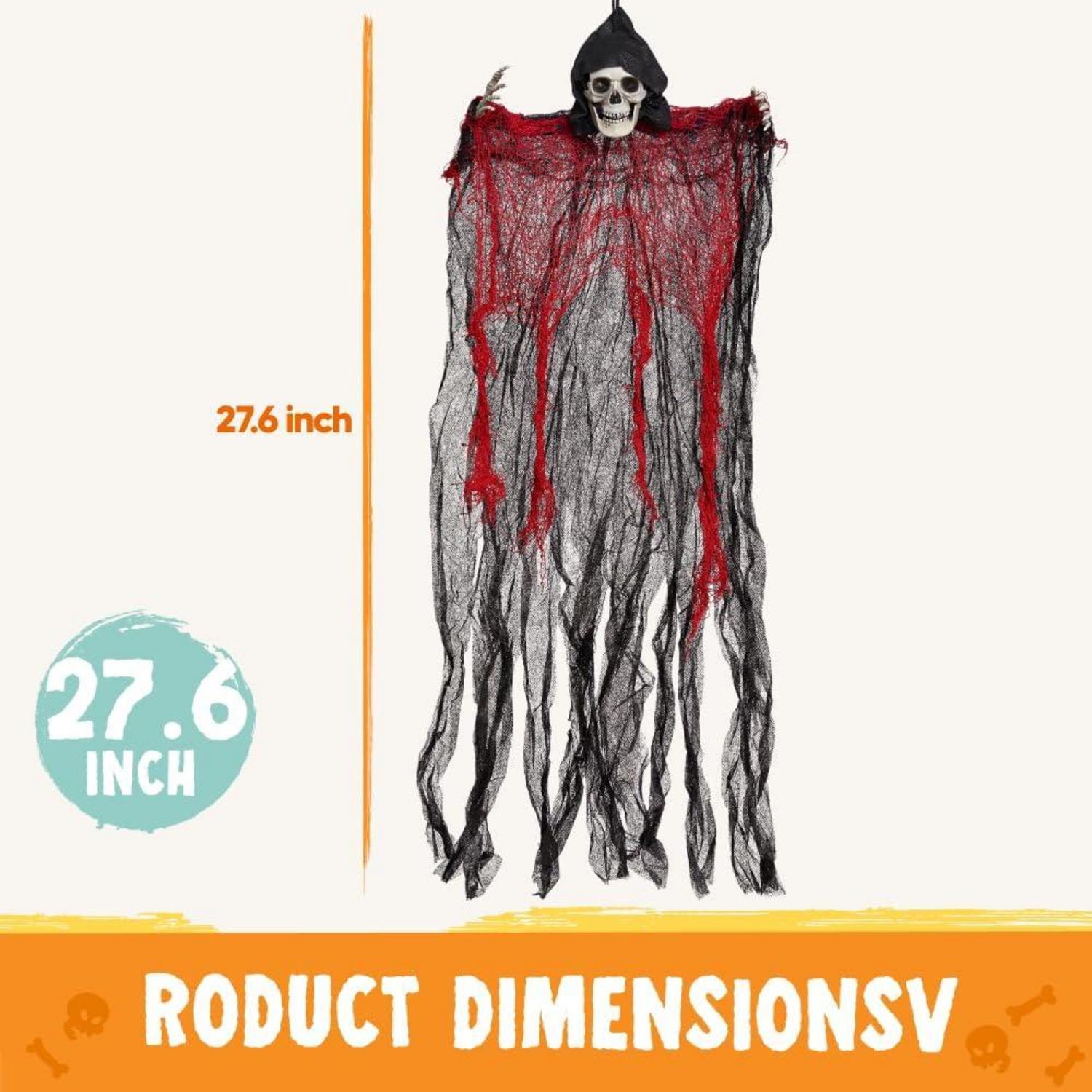JOYIN Halloween Sensenmänner 5er Set 70,1 cm Skelett Geister für Innen- und Außendekoration