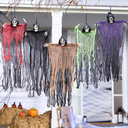Halloween Sensenmänner 70,1 cm 5er Set Skelett Geister Außen Innen Spukhaus