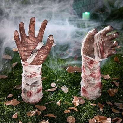 Halloween Zombie-Arme Rasenpfähle Friedhofdekor Gruselige