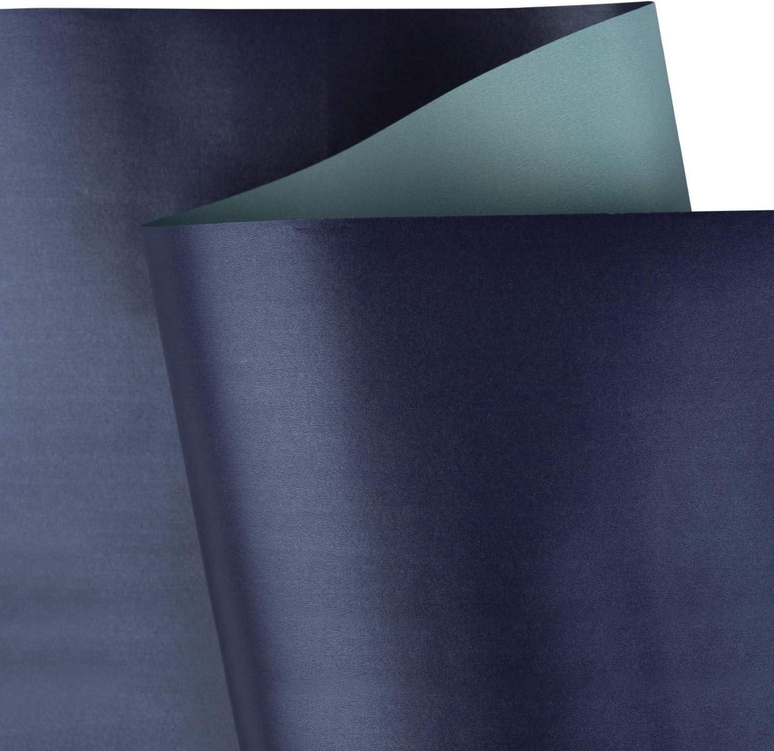 Navy Matte Geschenkpapier 81,5ft² Einfarbiges Perlglanzpapier 76cm x