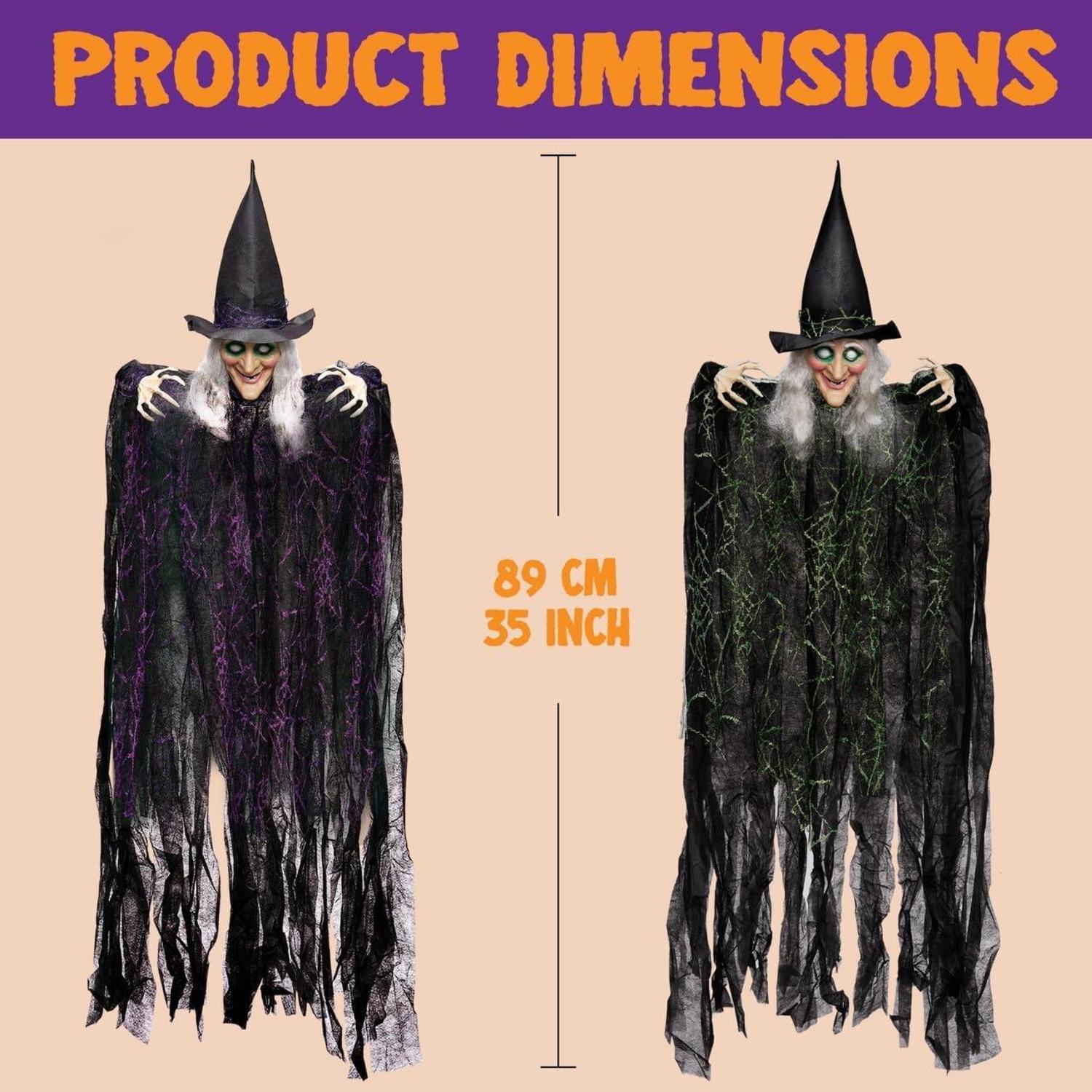 JOYIN Halloween hängende Hexen 3er Set 89,7 cm Beängstigende Dekorationen