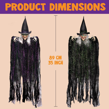 JOYIN Halloween hängende Hexen 3er Set 89,7 cm Beängstigende Dekorationen